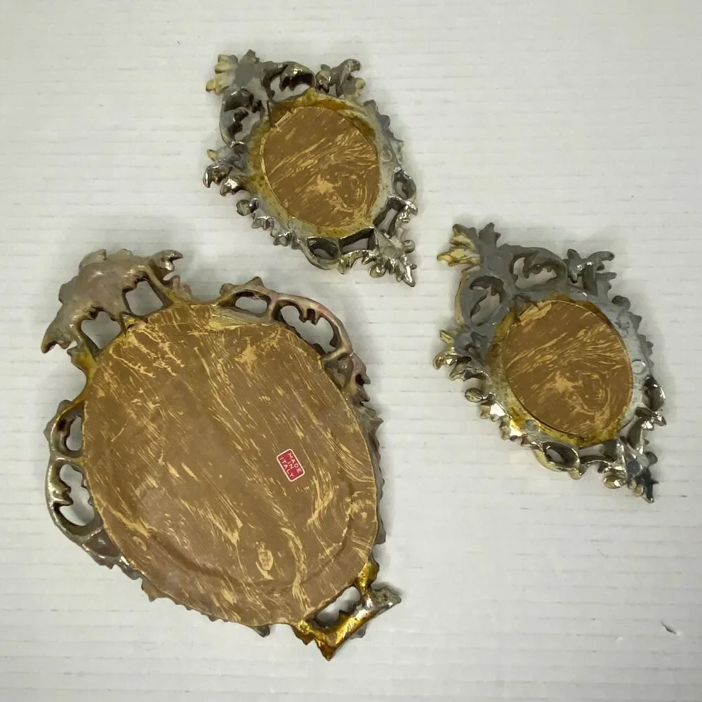 Vintage Gold Mirrors...Set of 3